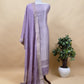 English Blue Brocade Silk Suit Fabric with Gold Weaving