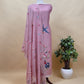 Drak Mauve Pure Mul Cotton Chidiya Embroidered Suit With Dupatta