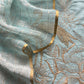 Sahiba 2025 Baby Blue Handloom Desi Tussar Kurta And Woven Tissue Silk Dupatta With Pitta And Appliqué Work