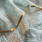 Sahiba 2025 Baby Blue Handloom Desi Tussar Kurta And Woven Tissue Silk Dupatta With Pitta And Appliqué Work