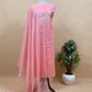 Sky Blue Kota Doria Dupatta Suit With Pitta Work