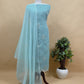 Light Green Kota Doria Dupatta Suit With Pitta Work