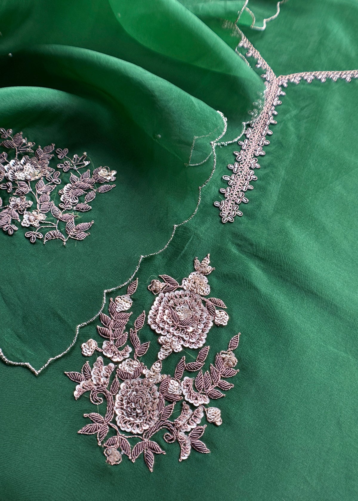 festive wear premium organza silk suit

