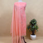 Light Green Kota Doria Dupatta Suit With Pitta Work
