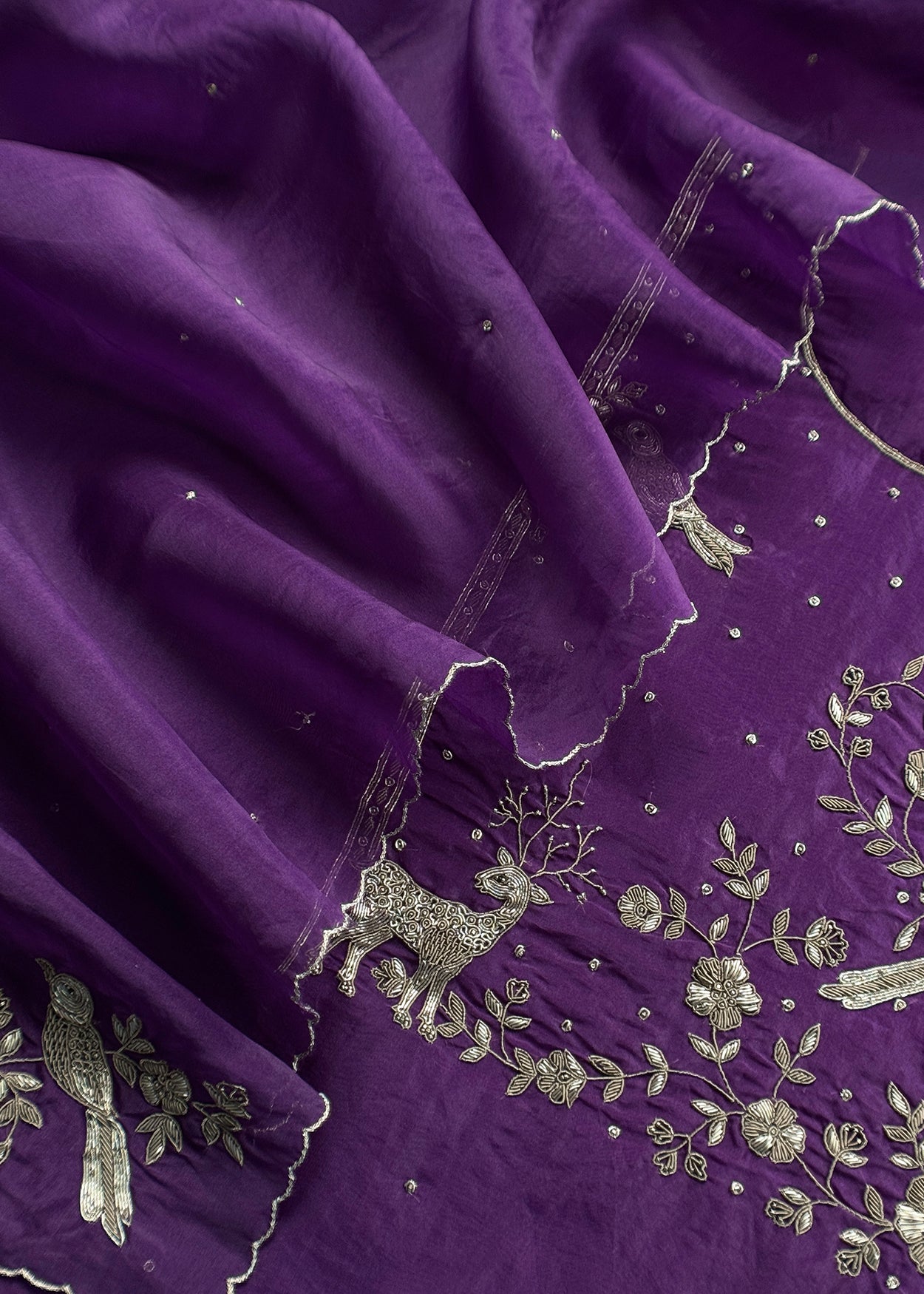 Premium quality kora silk unstitched suit with dupatta