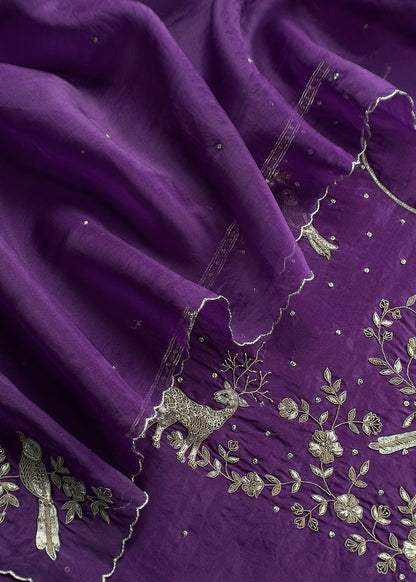Premium quality kora silk unstitched suit with dupatta