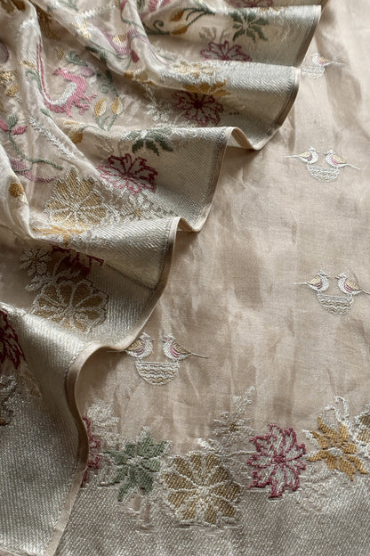 Buy wedding wear suit in tissue silk fabric

