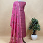 Carrot orange Haathi Chanderi Ikkat Kurta paired with Chanderi Tissue dupatta