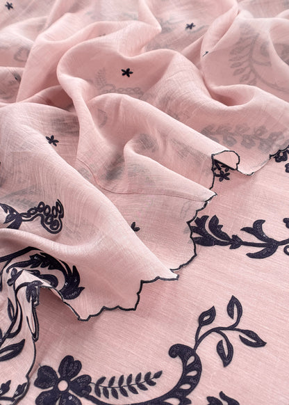 mulmul unstitched suit with dupatta

