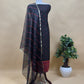 Deep Red Pure Jacquard Silk Kurta and Pure organza dupatta with Cross stitch embroidery