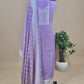 Purple Jamdani Weaving Unstitched Suit In Maheshwari