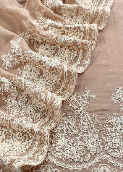 Pure mul unstitched suit fabric with dupatta

