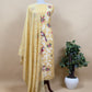 Turquoise Chidiya Jamdani Suit In Linen Chanderi Fabric