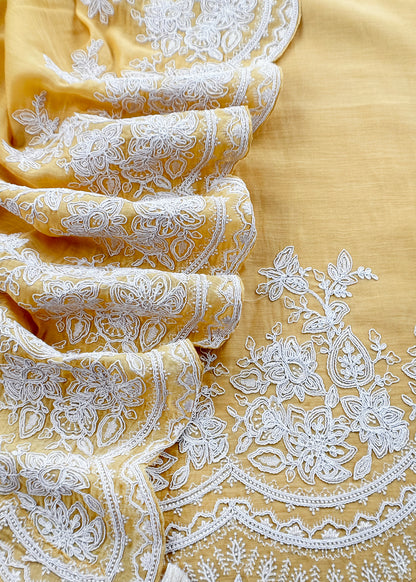 Pure mul unstitched suit fabric with dupatta

