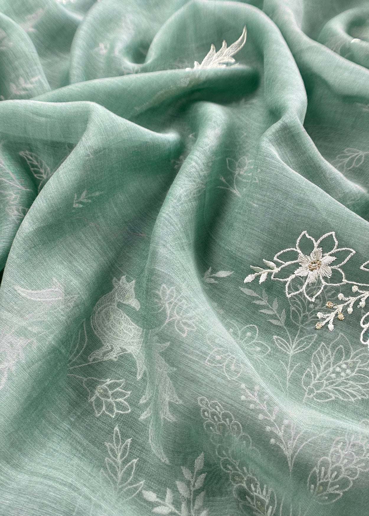 mul chanderi suit with dupatta

