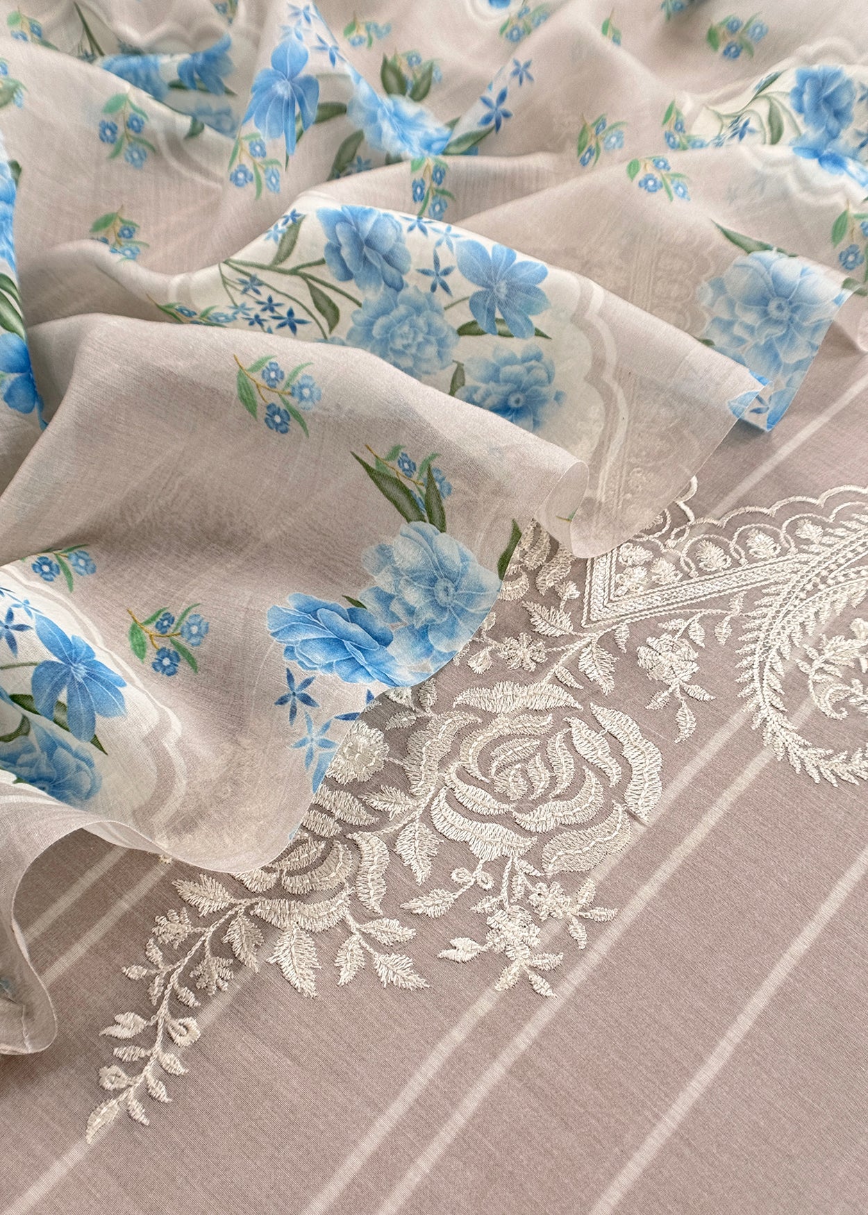 Pure handloom mulmul suit set at the best price

