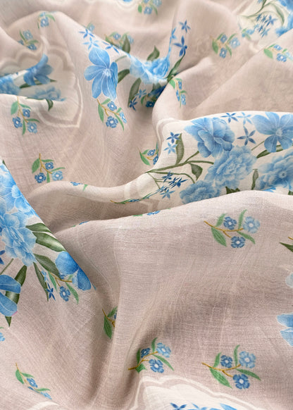 mulmul unstitched suit with dupatta


