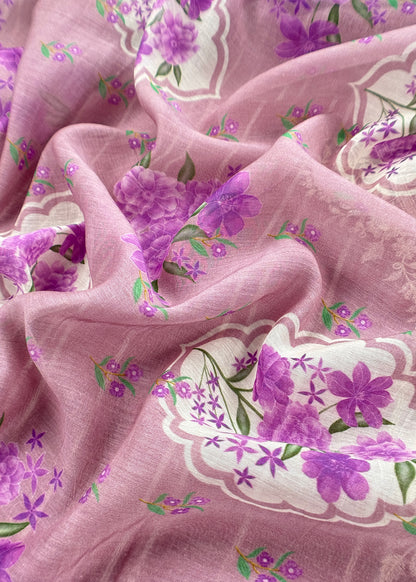 Mulmul suit set with digital print and embroidery

