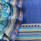 Blue Maheshwari Silk Suit With Pichwai Dupatta