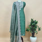 Panna Green Handloom Silk kurta And Tissue Silk Dupatta With Dori Dabka Handwork
