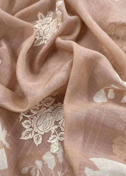 mulmul unstitched suit with dupatta

