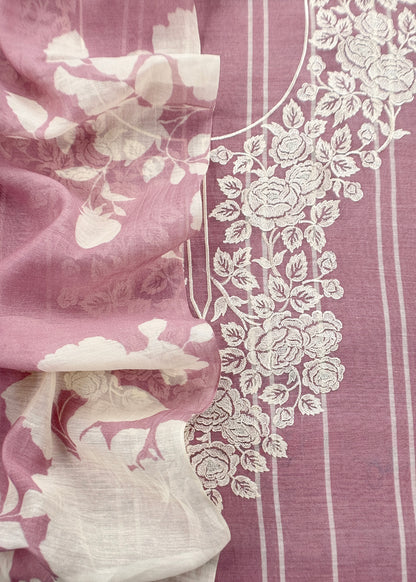 mulmul unstitched suit with dupatta

