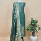 Green Kani Silk Suit With Kani Zari Weaving