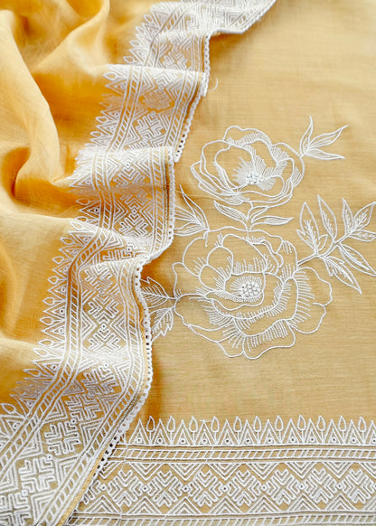 Pure mul unstitched suit fabric with dupatta

