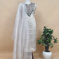 Champagne Beige Handloom Tissue silk kurta and Tissue Silk Dupatta with Dori Dabka handwork