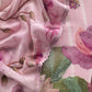 Flamingo Pink Or Baby Pink Pure Linen Suit Fabric With Kantha embroidery