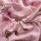 Flamingo Pink Or Baby Pink Pure Linen Suit Fabric With Kantha embroidery