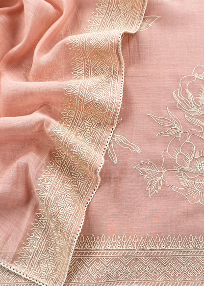 Pure mul unstitched suit fabric with dupatta

