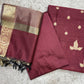 Red Banarasi Chanderi Suit With Dupatta