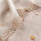 Grey Kora Silk Suit Fabric With Dori And Dabka Embroidery