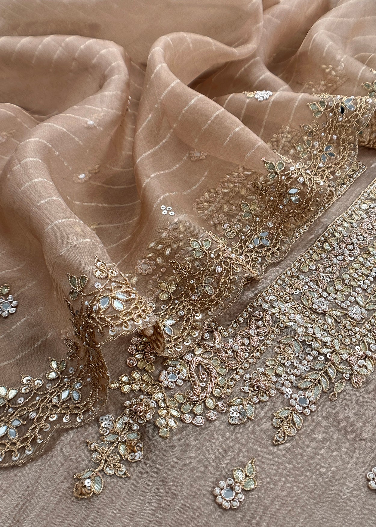 premium tissue silk unstitched suit with dupatta

