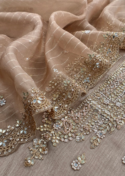 premium tissue silk unstitched suit with dupatta

