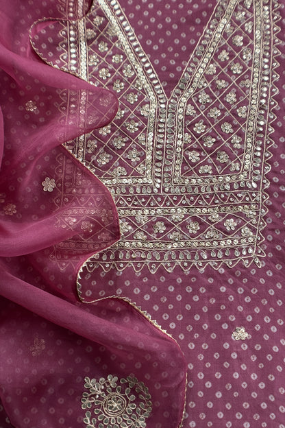 festive wear premium organza silk suit

