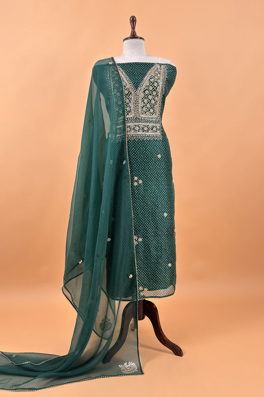 Indian traditional wear organza fabric

