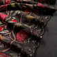 Black Raw Silk Suit Hand Embroidered Work
