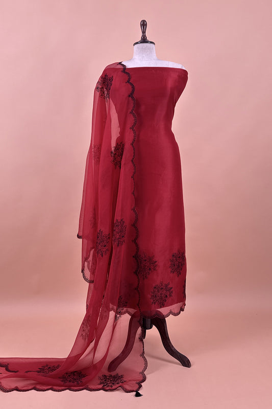 Organza unstitched suit set at the best price

