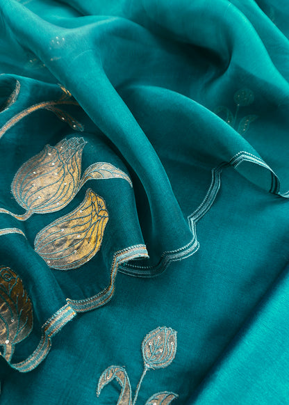 Indian traditional wear organza fabric

