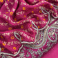 Rani Sa Pink Handloom Silk Kurta And Bandhani Dupatta With Handwork