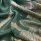 Green Kani Silk Suit With Kani Zari Weaving