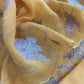 Mango Yellow Pure Silk Suit with Floral Embroidery and Handwork