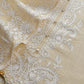 Off White Handloom Mulmul Kurta And kora Silk Dupatta With Ivory Resham Embroidery