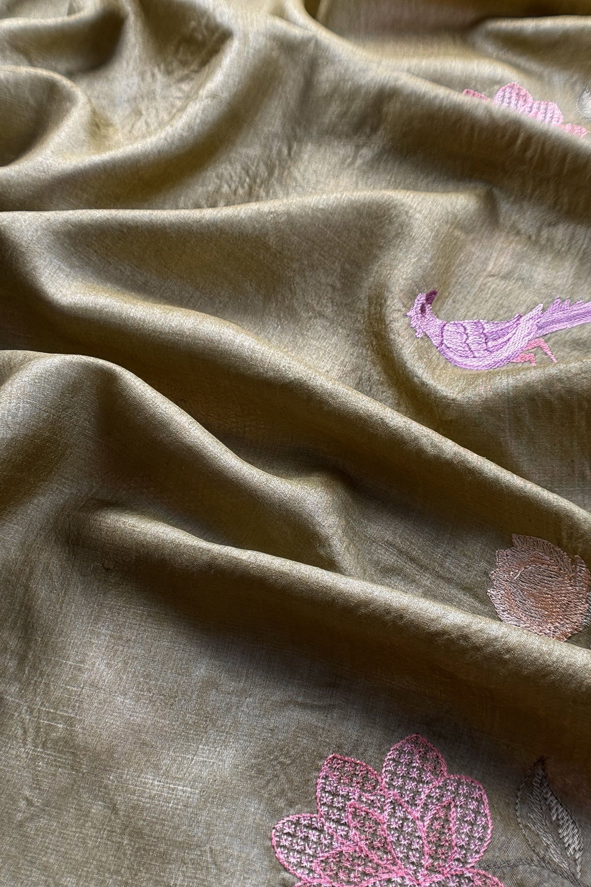 buy unstitched tussar suit set

