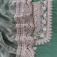Panna Green Handloom Silk kurta And Tissue Silk Dupatta With Dori Dabka Handwork