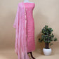 Pink Banarasi Chanderi Handloom Suit Set With Shibori Dupatta