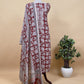 Maroon Sanganeri Hand-Blocked Kalamkari Suit With Gota Patti Embroidery