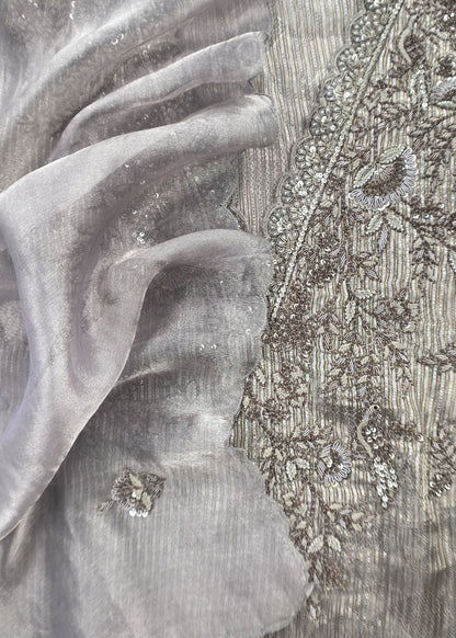 Bridesmaid Edit Brocade Varanasi Tissue Silk Suit Fabric With Handwork